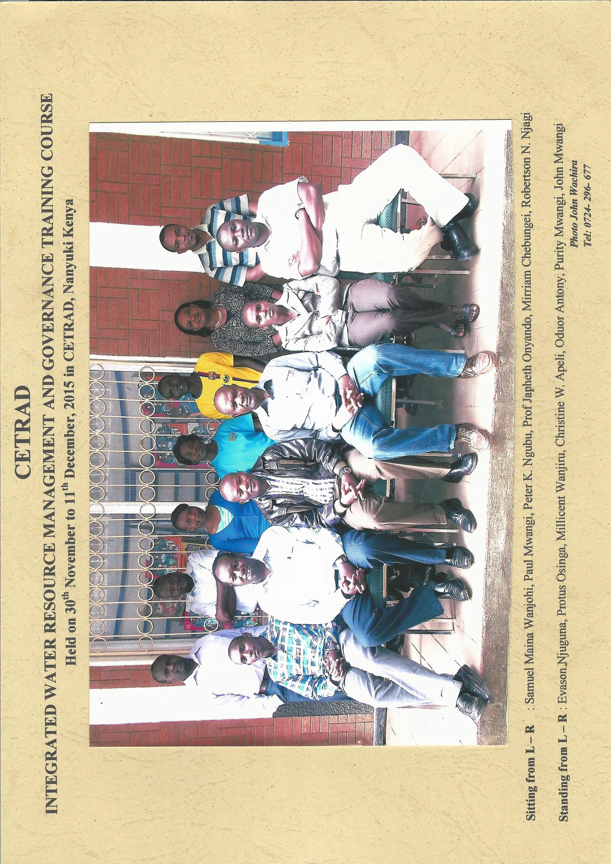 Integrated Water Resources Management Class Of 2015