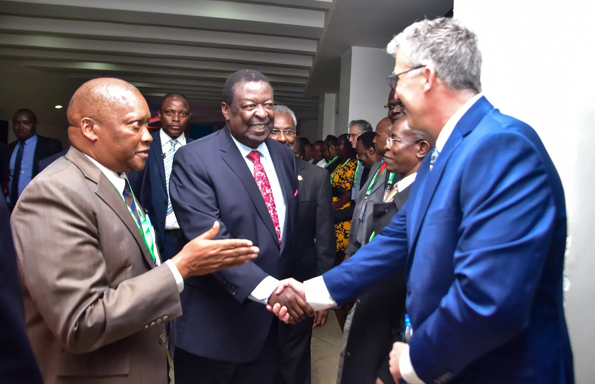 Dr. Boniface Kiteme introducing the members of the joint organizing commitee to the Prime CS Hon. Musalia Mudavadi